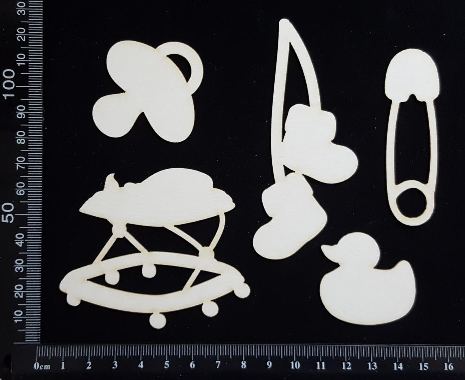 Baby Elements - Set H - White Chipboard