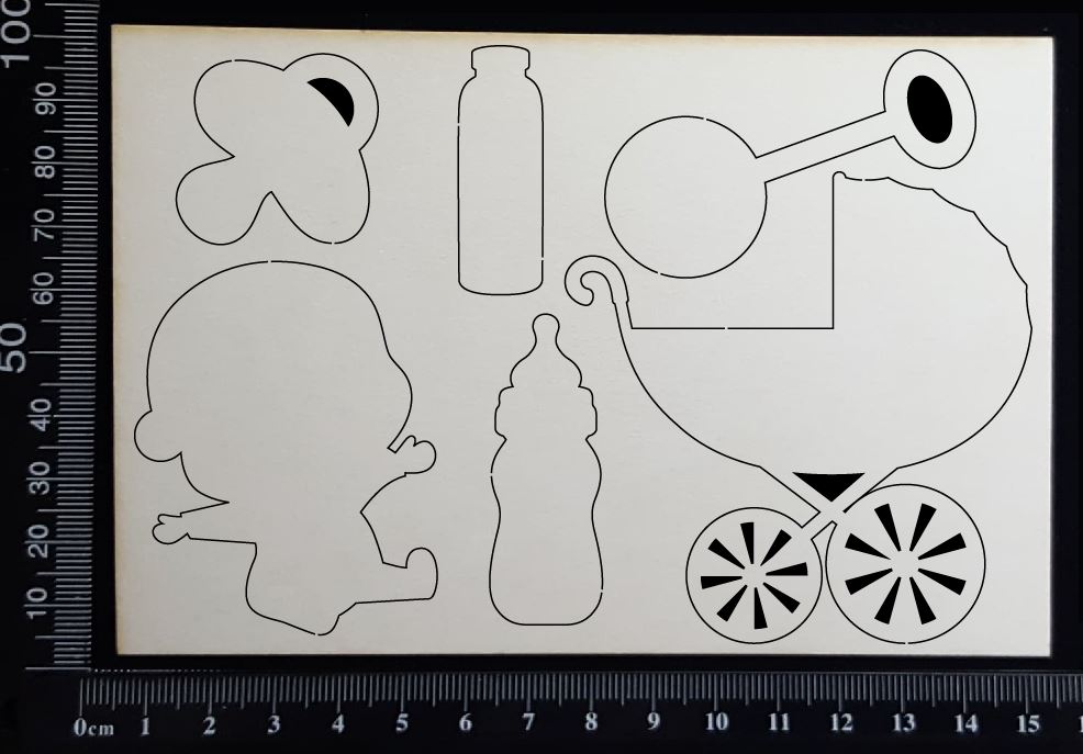 Baby Elements - Set I - White Chipboard