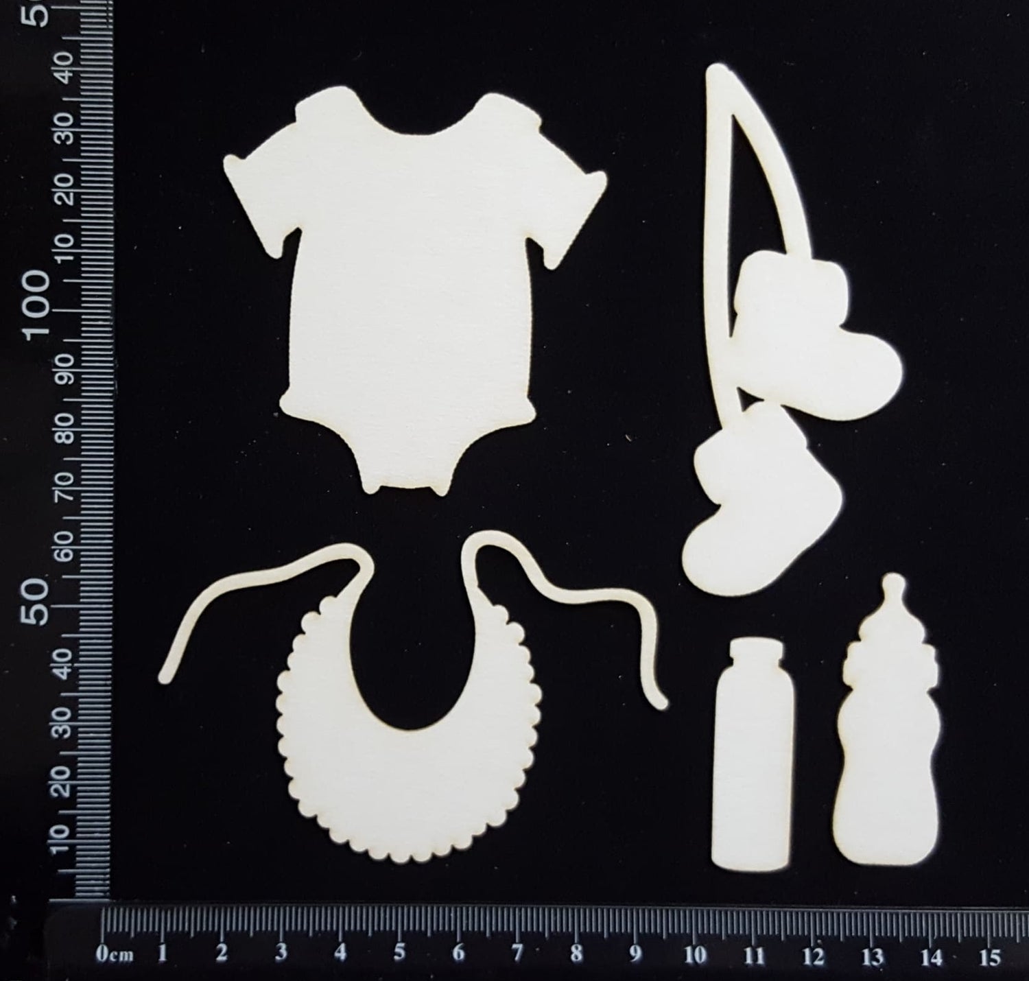 Baby Elements - Set J - White Chipboard