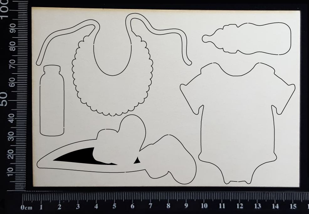 Baby Elements - Set J - White Chipboard