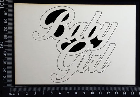 Baby Girl - AA - Large - White Chipboard
