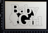Baby Girl - BA - Large - White Chipboard