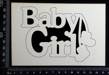 Baby Girl - CA - Large - White Chipboard