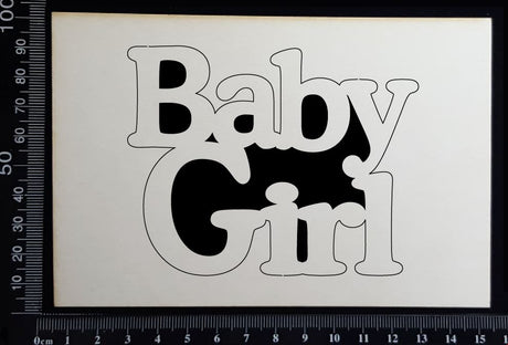 Baby Girl - DA - Large - White Chipboard