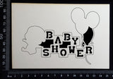 Baby Shower - B - White Chipboard
