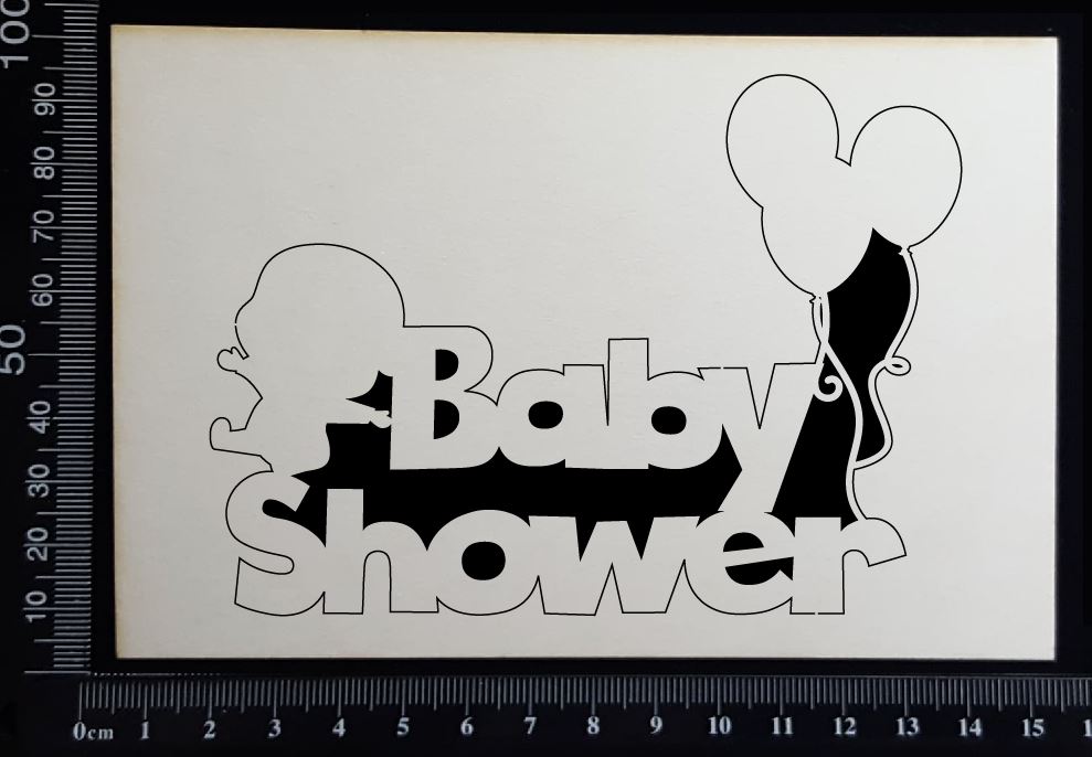 Baby Shower - C - White Chipboard