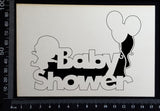 Baby Shower - C - White Chipboard
