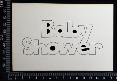 Baby Shower - D - White Chipboard