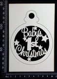 Baby's 1st Christmas Bauble - White Chipboard