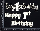 Baby's 1st Birthday Set - White Chipboard