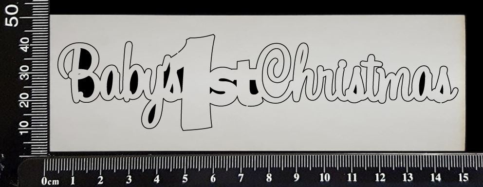Baby's 1st Christmas - White Chipboard