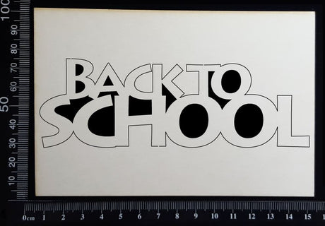 Back To School - A - White Chipboard