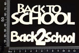 Back to School - Set - White Chipboard