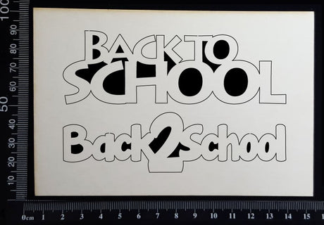 Back to School - Set - White Chipboard