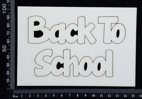Back To School - B - White Chipboard