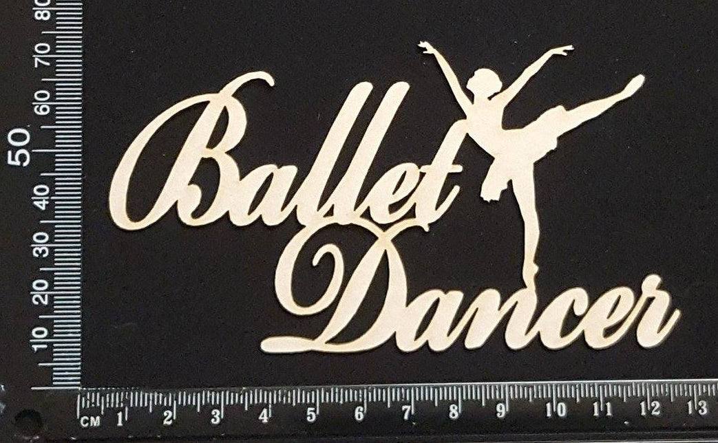 Ballet Dancer - White Chipboard