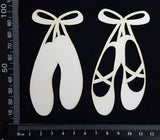 Ballet Slippers - A - Small - Layering Set - White Chipboard
