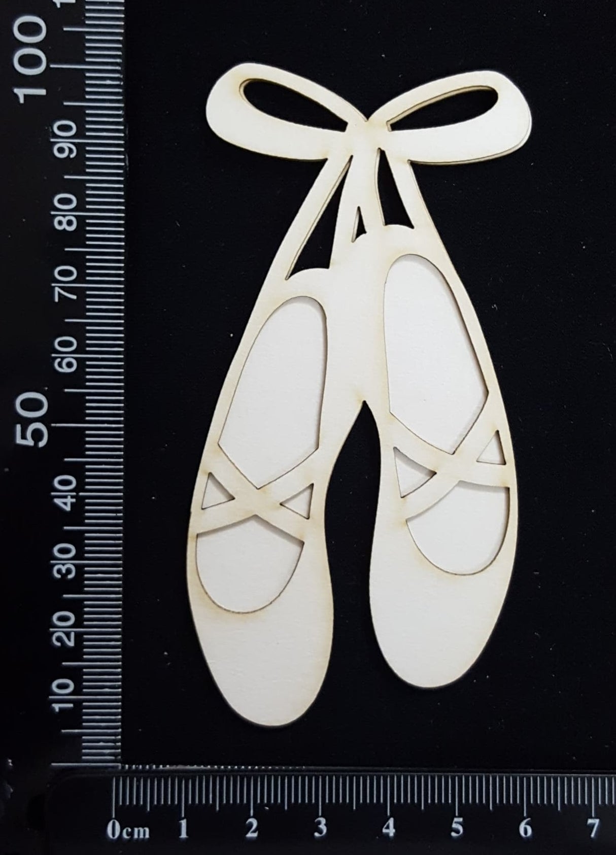 Ballet Slippers - A - Small - Layering Set - White Chipboard