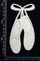 Ballet Slippers - B - Large - Layering Set - White Chipboard