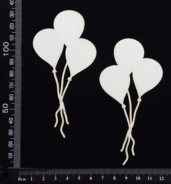 Balloons Set - White Chipboard