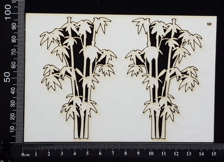 Bamboo - B - Set of 2 - Small - White Chipboard