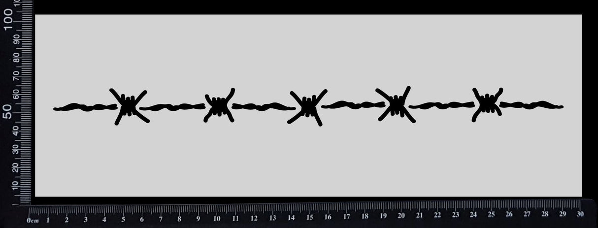 Barbed Wire Border - Stencil - 100mm x 300mm