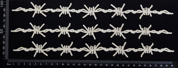 Barbed Wire Border Set - A - Large - White Chipboard