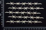Barbed Wire Border Set - B - Small - White Chipboard