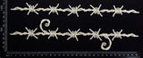 Barbed Wire Border Set - C - Large - White Chipboard