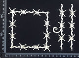 Barbed Wire Frame Set - H - White Chipboard