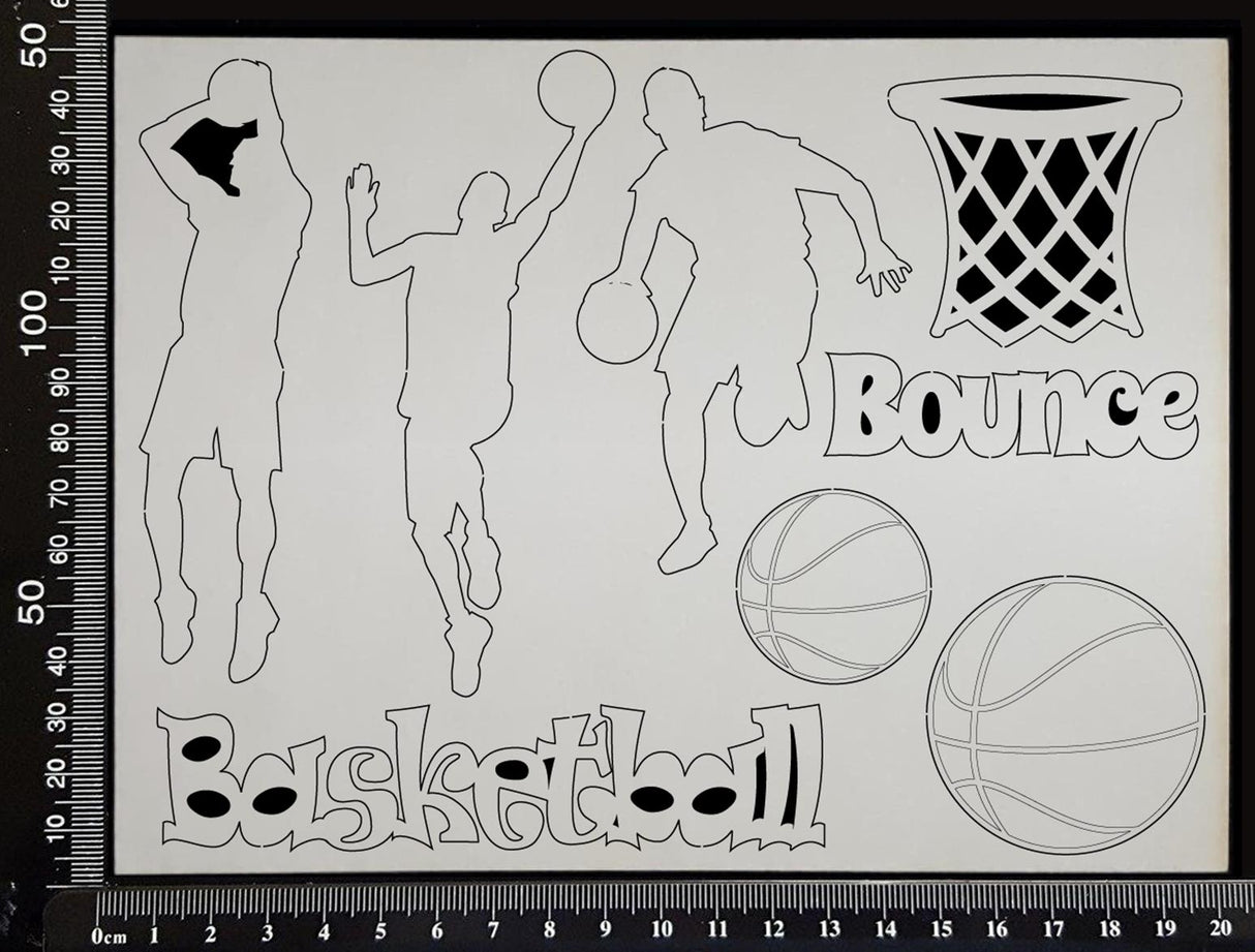 Basketball Set - White Chipboard