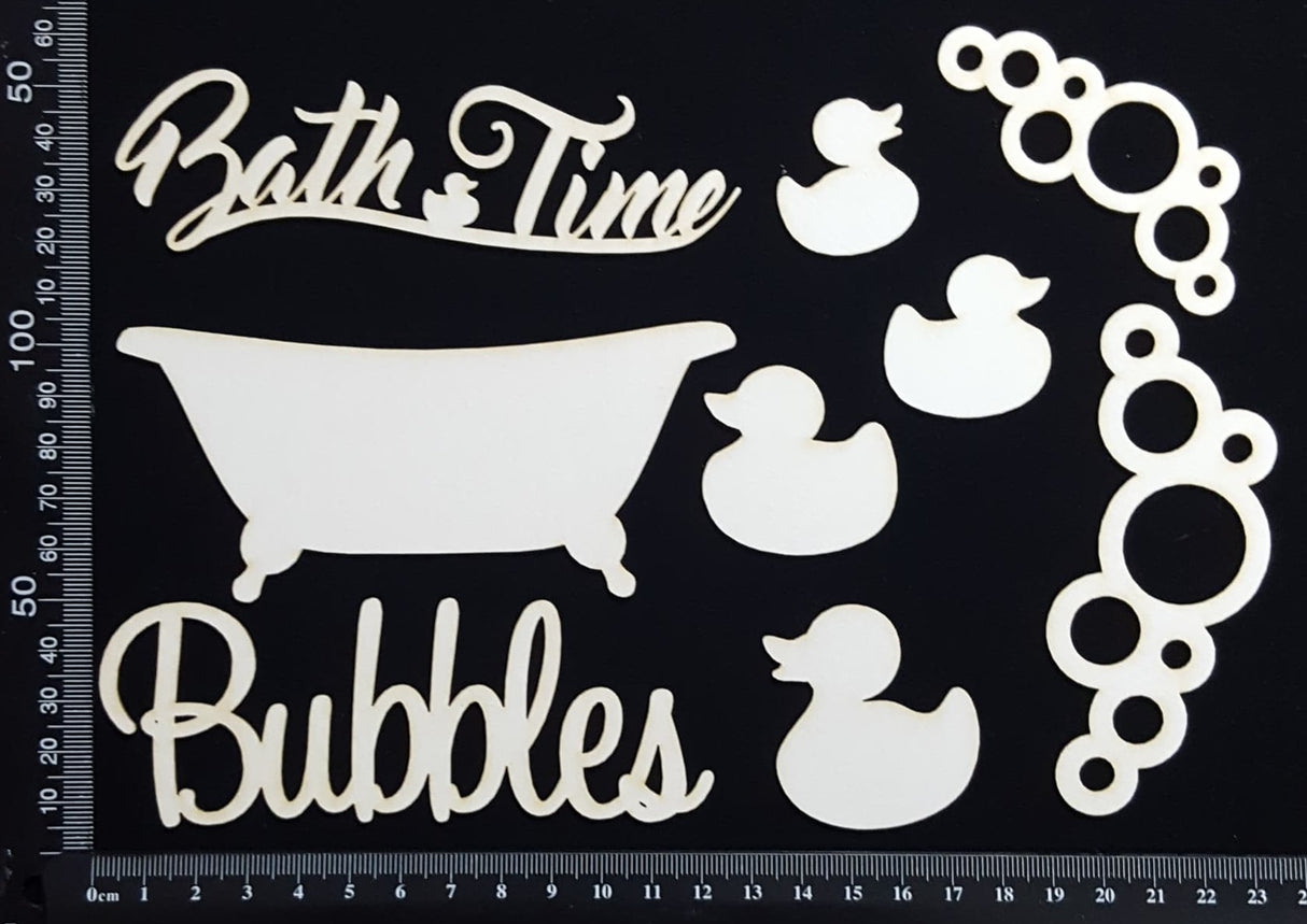 Bath Time Elements - White Chipboard