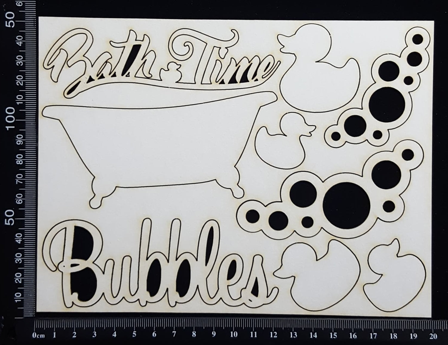 Bath Time Elements - White Chipboard