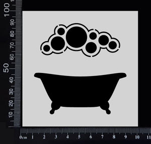 Bath and Bubbles - Stencil - 100mm x 100mm