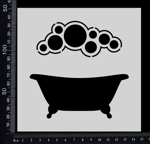 Bath and Bubbles - Stencil - 150mm x 150mm