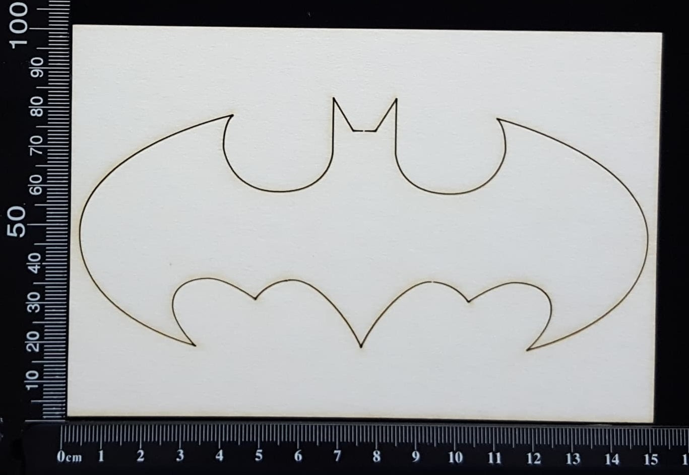 Batman Symbol - White Chipboard