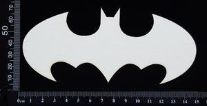 Batman Symbol - White Chipboard