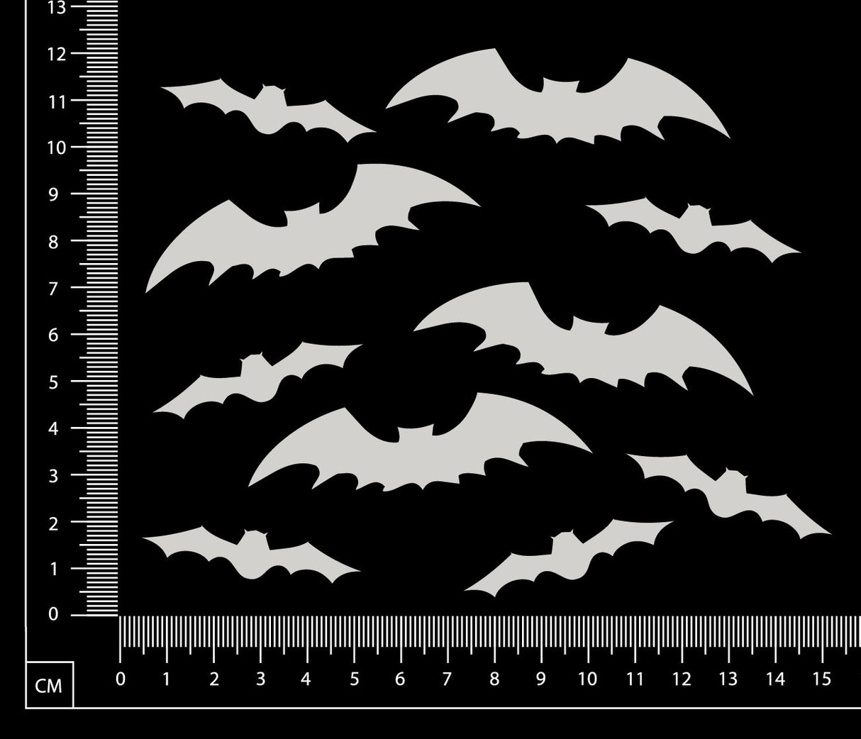 Bats Set - A - White Chipboard