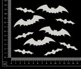 Bats Set - A - White Chipboard