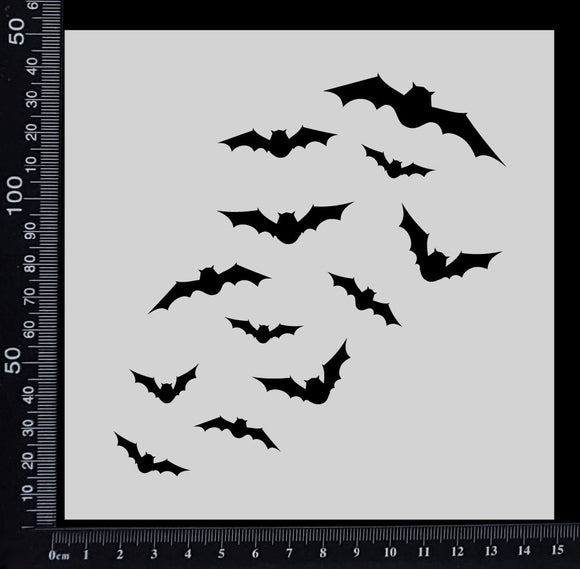 Bats Trail - Stencil - 150mm x 150mm