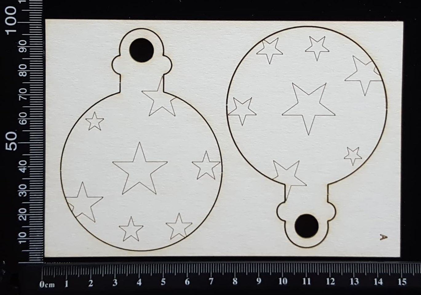 Baubles Set - A - White Chipboard