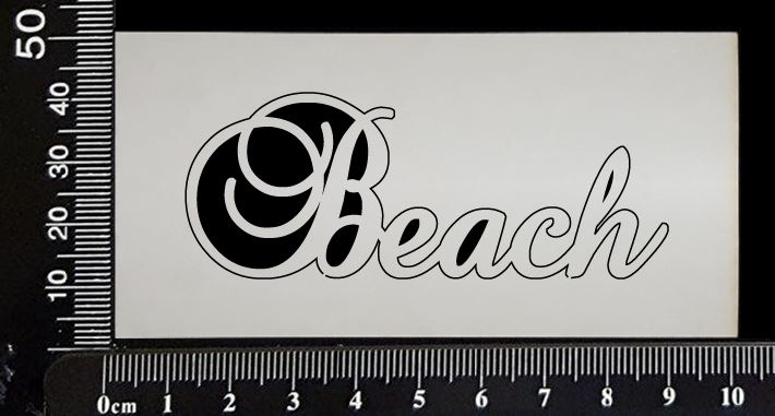 Elegant Word - Beach - White Chipboard