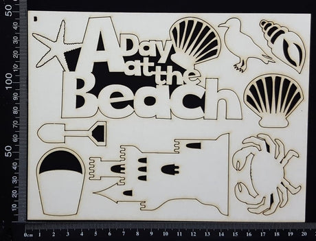 Beach Elements Set - B - White Chipboard