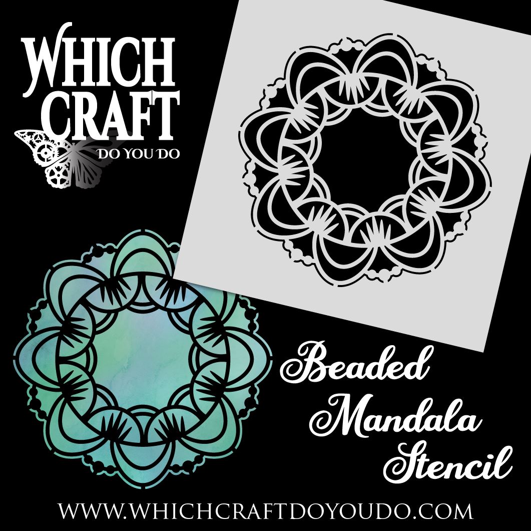 Beaded Mandala - Stencil - 150mm x 150mm