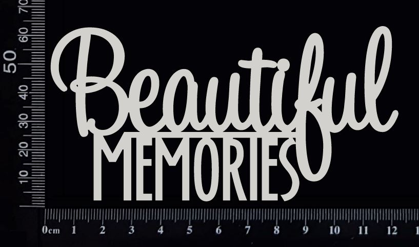Beautiful Memories - White Chipboard