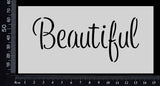 Beautiful - Stencil - 75mm x 150mm