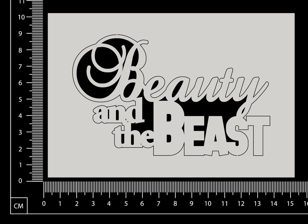 Beauty and the Beast - B - White Chipboard