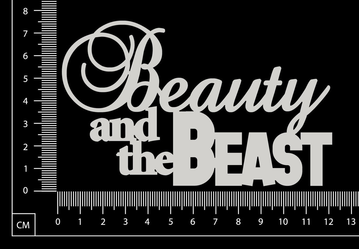 Beauty and the Beast - B - White Chipboard