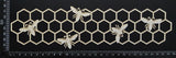 Bee and Honeycomb Border - A - Large - White Chipboard