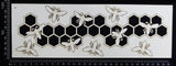 Bee and Honeycomb Border - B - Large - White Chipboard